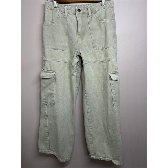 Pacsun Cargo Pants Womens Size Small 29x27 Wide Leg Baggy Taupe Skater Y2K - Picture 1 of 8